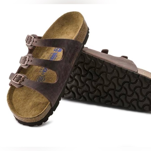 BIRKENSTOCK Women’s Florida Soft Footbed Oiled Leather In Havana 39/8.5-9✨NIB✨ - Picture 3 of 15